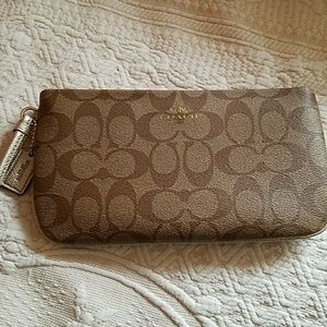 Coach signature wristlet